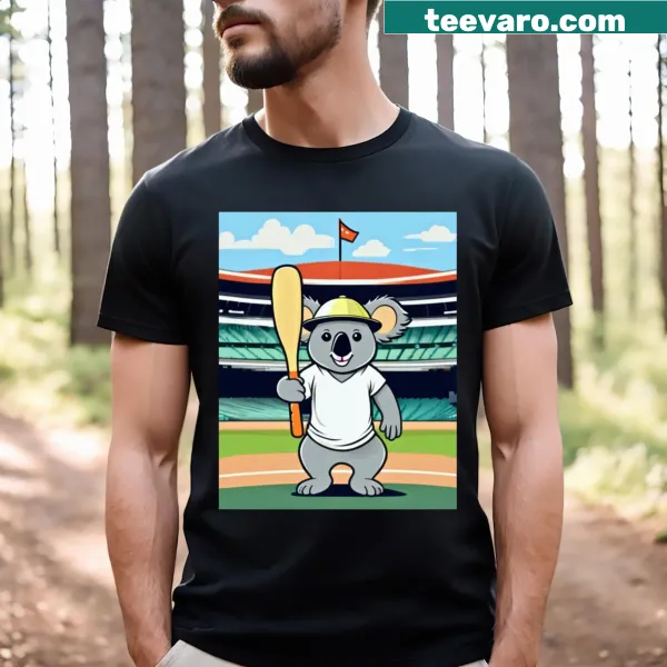 Baseball-themed T-shirt with 'Up To Bat' text illustration