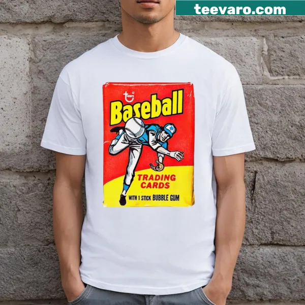 T-shirt featuring a vintage baseball trading cards design for young collectors.
