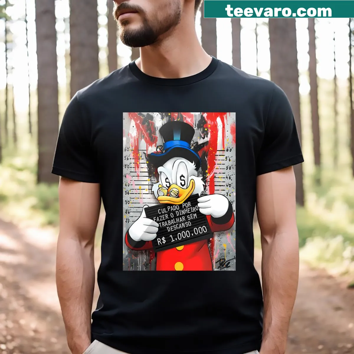 Vintage cartoon graphic T-shirt for kids' birthdays — on a men's t-shirt