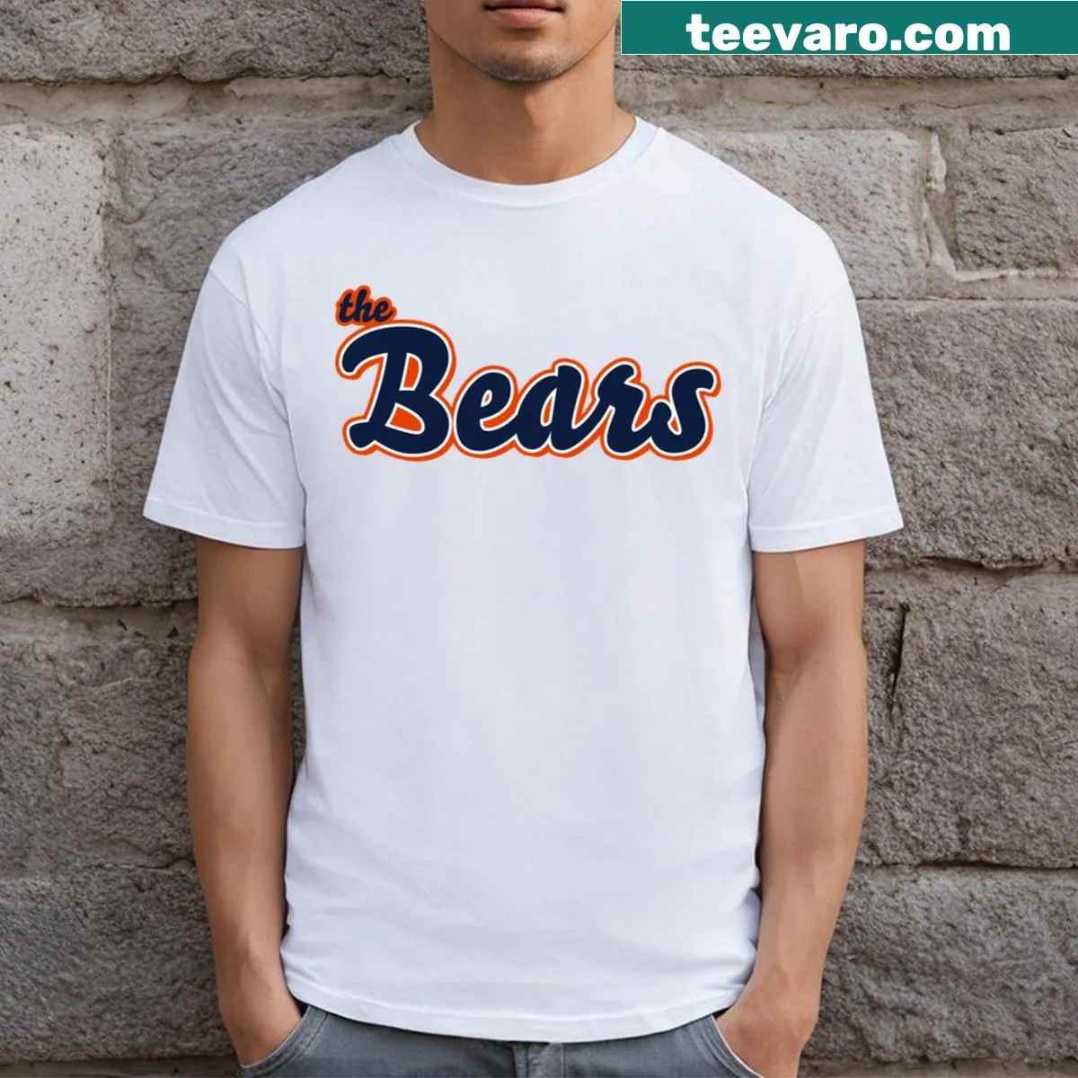 Vintage-style T-shirt featuring bears in nature. — on a men's t-shirt