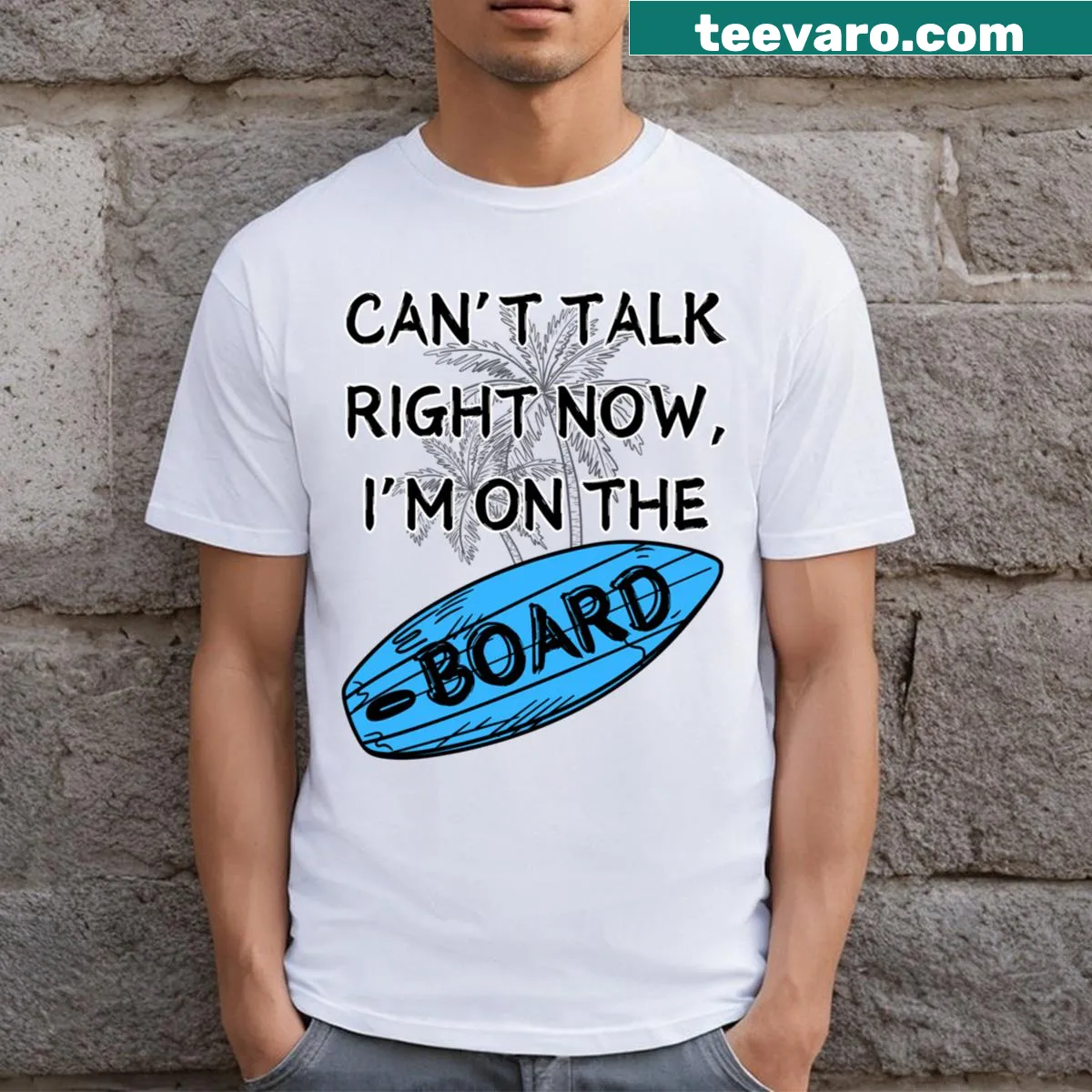 Illustration of wakeboarding on water sports T-shirt — on a men's t-shirt