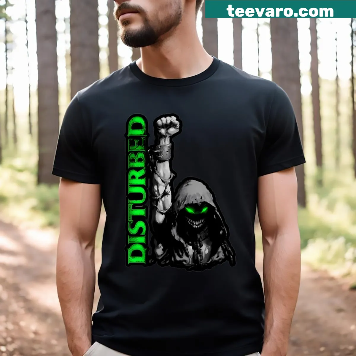 Inspirational T-shirt featuring a warrior spirit graphic — on a men's t-shirt