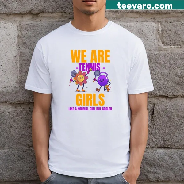 Playful tennis girls graphic T-shirt