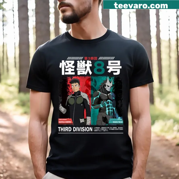 Kaiju No 8 Third Division anime t-shirt for men and kids