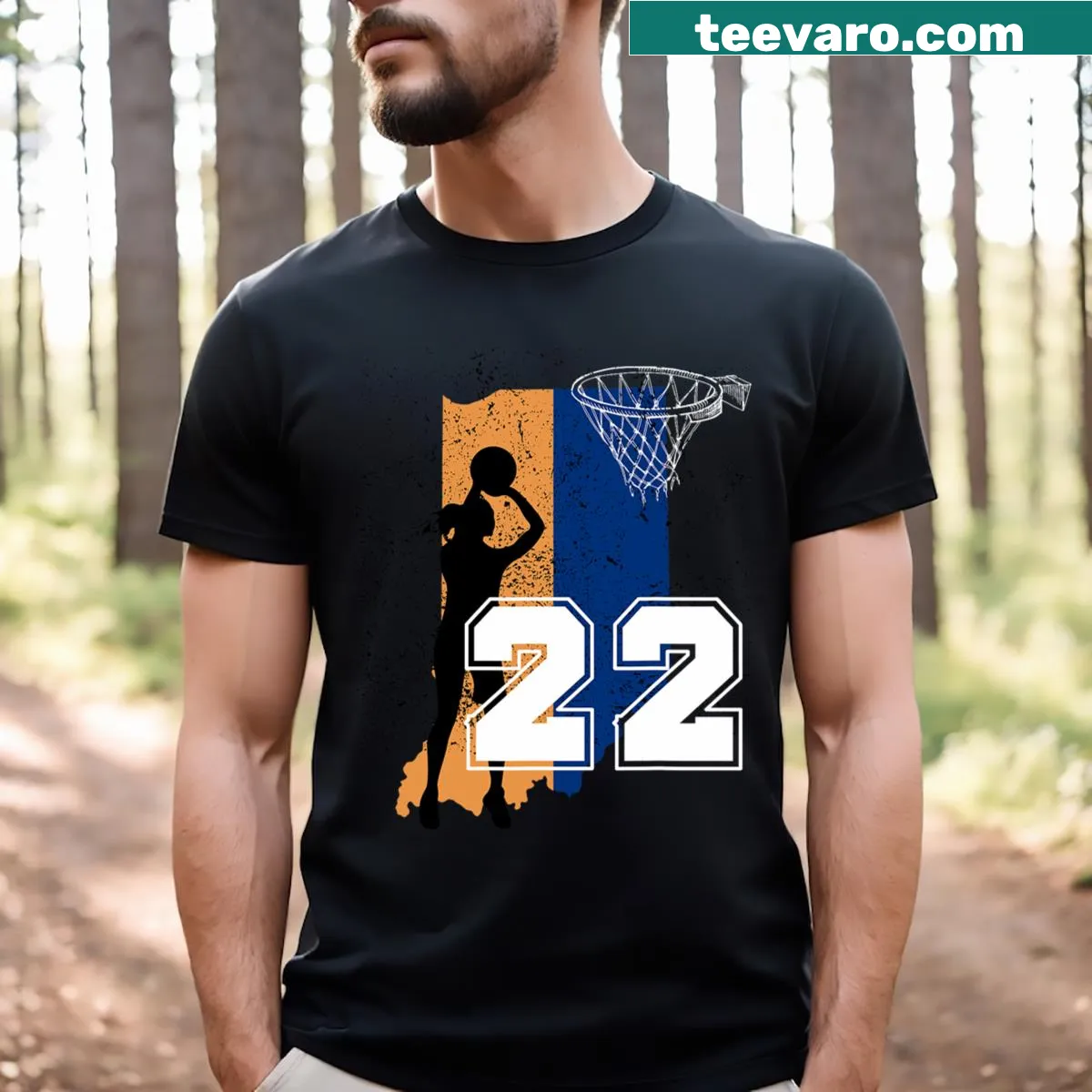 Classic No 22 jersey design T-shirt — on a men's t-shirt