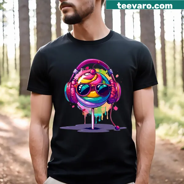 Cute lollipop character with sunglasses for kids