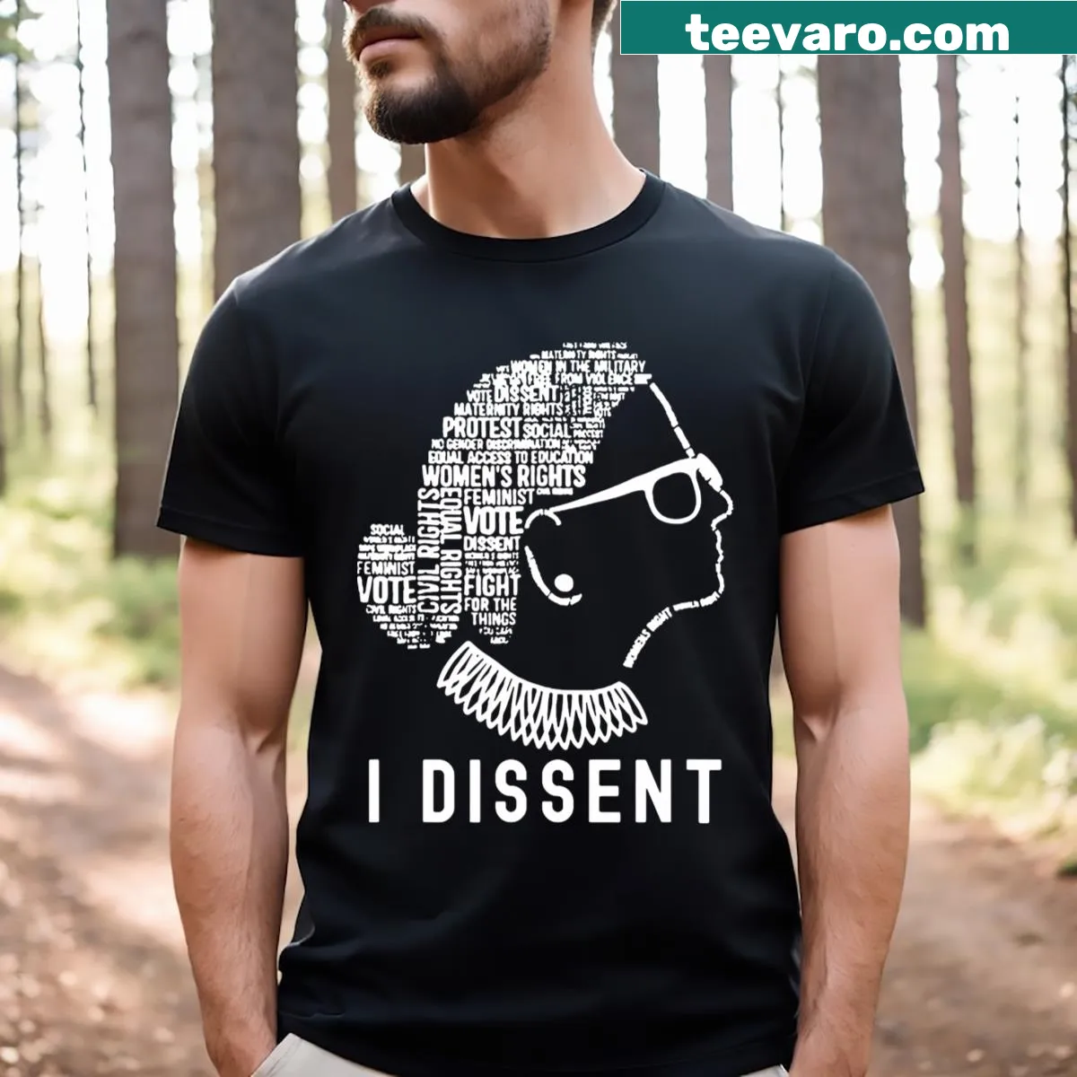 T-shirt featuring the phrase I Dissent Rbg Vote I Dissent — on a men's t-shirt