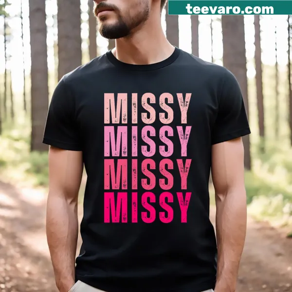 Vintage distressed t-shirt with 'I Love Missy' text