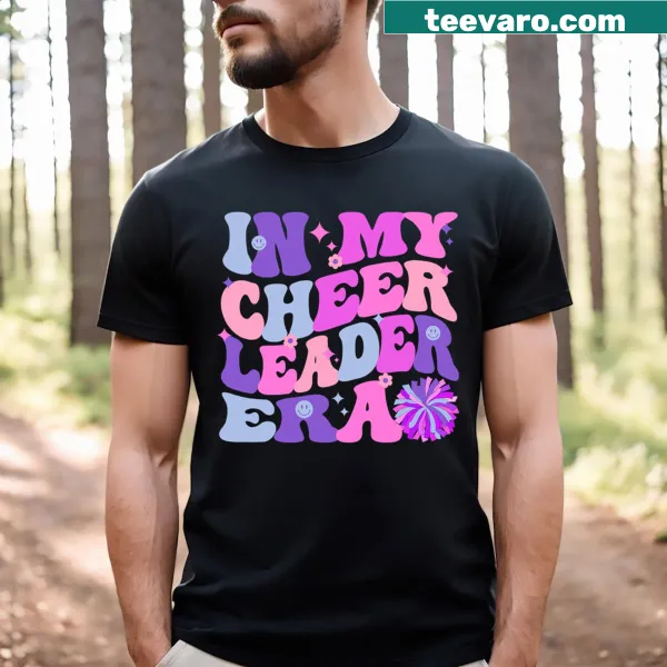 Retro cheerleading t-shirt with 'In My Cheerleader Era' text