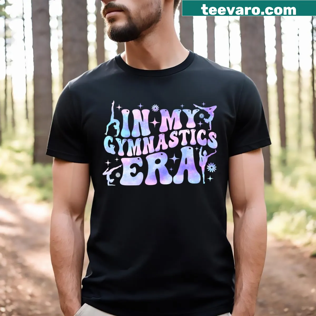 Retro gymnastics design for girls on a t-shirt — on a men's t-shirt