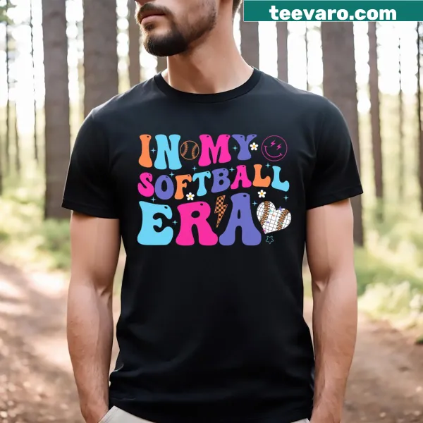 Retro softball shirt with 'In My Softball Era' text