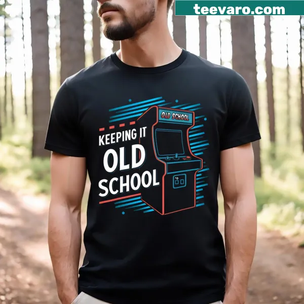 Vintage-style T-shirt celebrating classic arcade gaming
