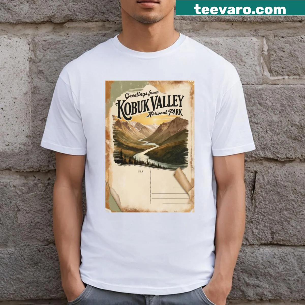 Vintage T-shirt inspired by Kobuk Valley National Park — on a men's t-shirt