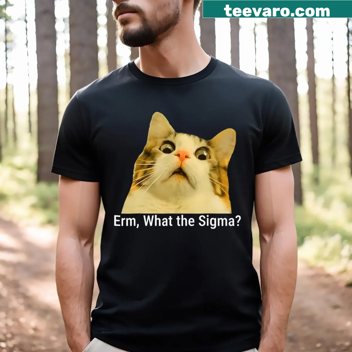 Funny quote shirt saying Erm What The Sigma — on a men's t-shirt