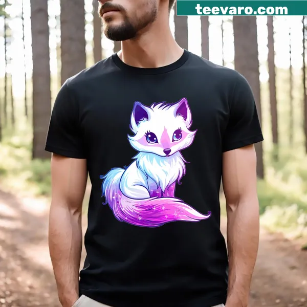 Cute Arctic fox illustration on a T-shirt