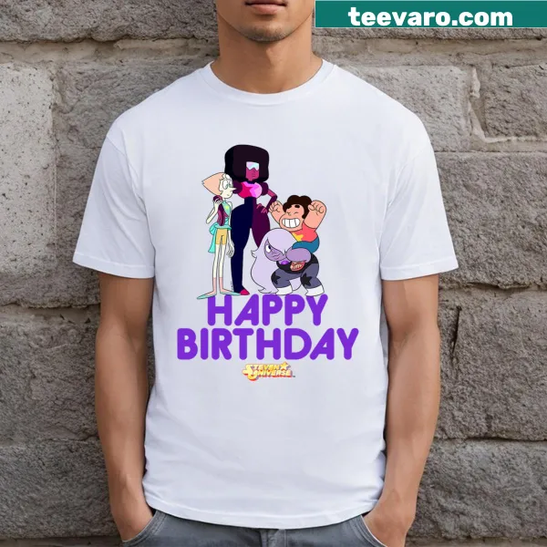Happy Birthday design with gems from Steven Universe