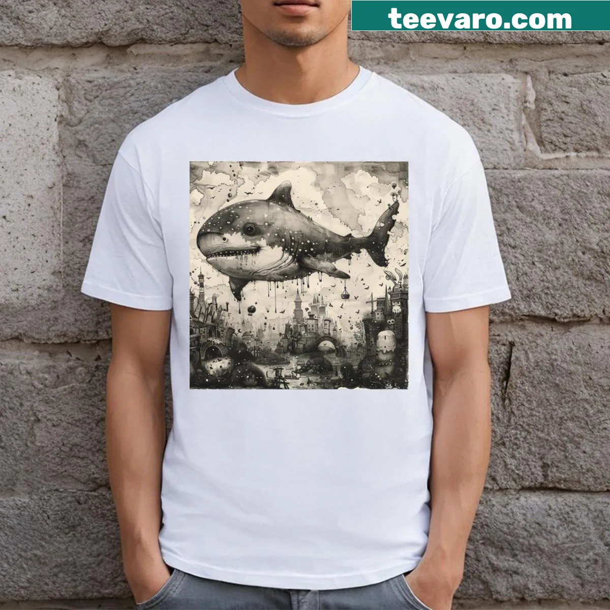 Abstract design featuring surreal art for creative expression — on a men's t-shirt