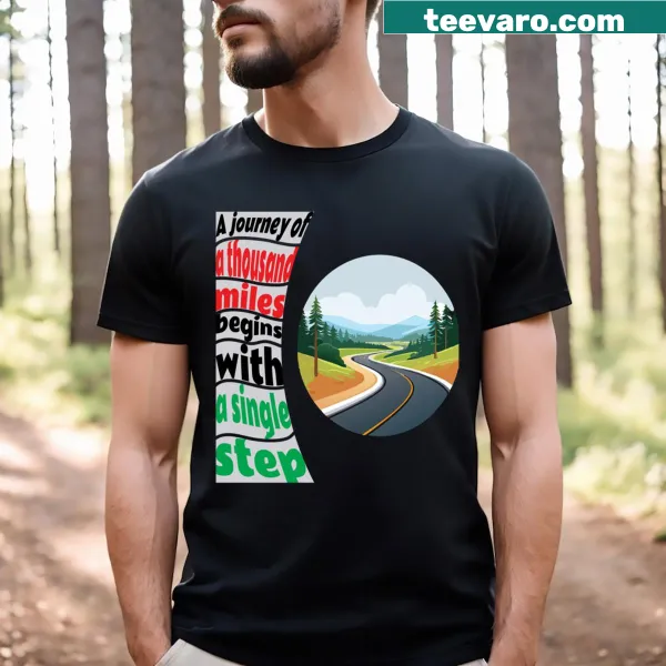 Inspirational typography t-shirt with a motivational quote
