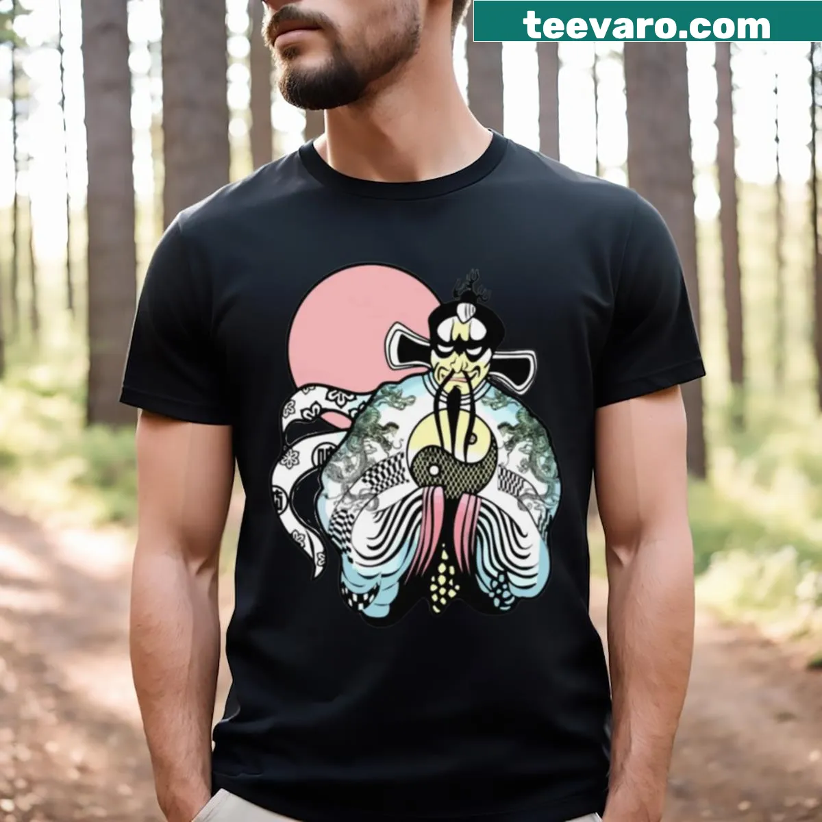Vintage distressed t-shirt referencing 'Big Trouble with Fu Manchu' — on a men's t-shirt