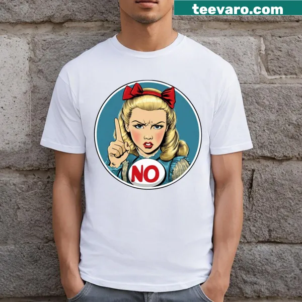 Bold typography Defiant No! T-shirt design