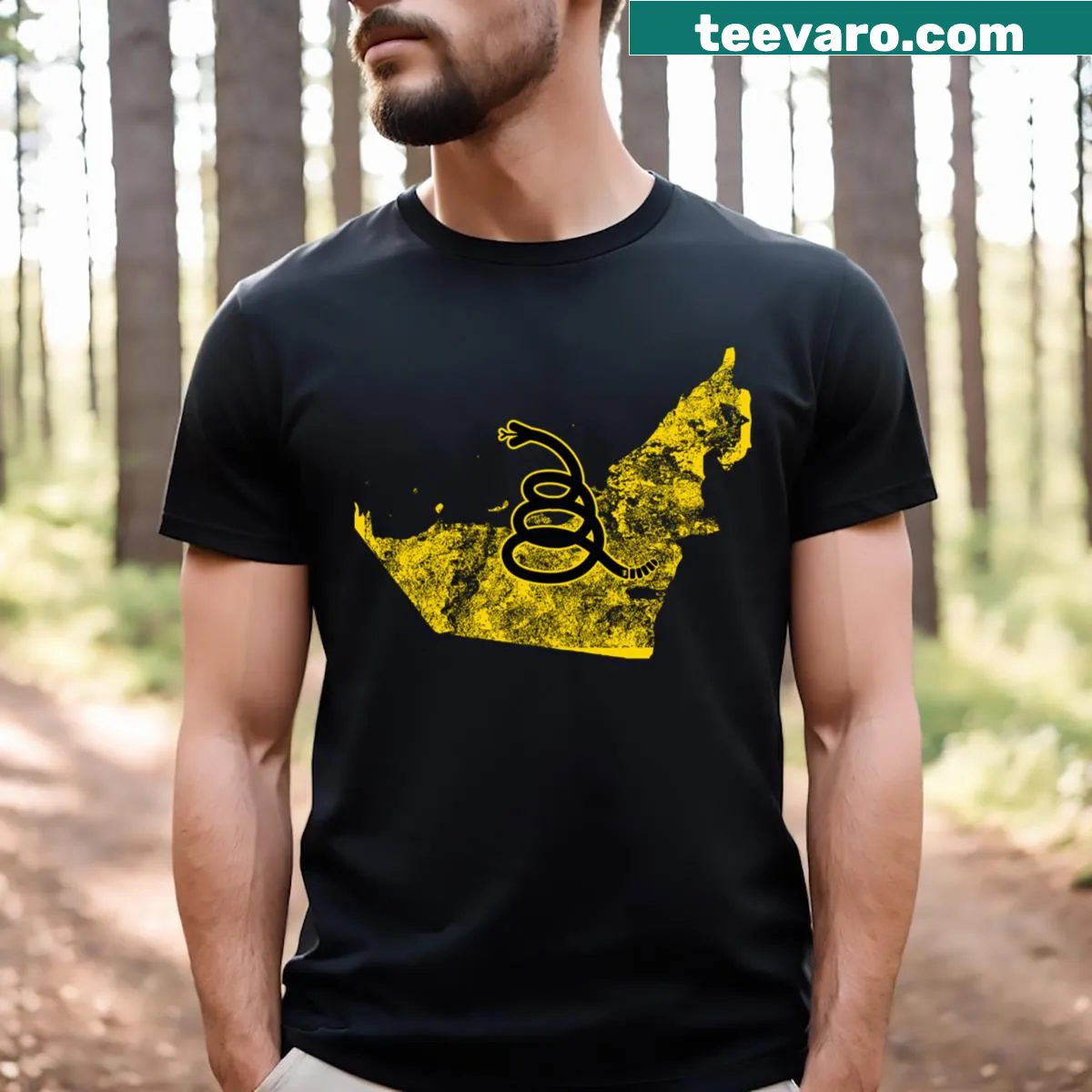 Vintage Gadsden flag design with the phrase 'Freedom Is The Superpower' — on a men's t-shirt
