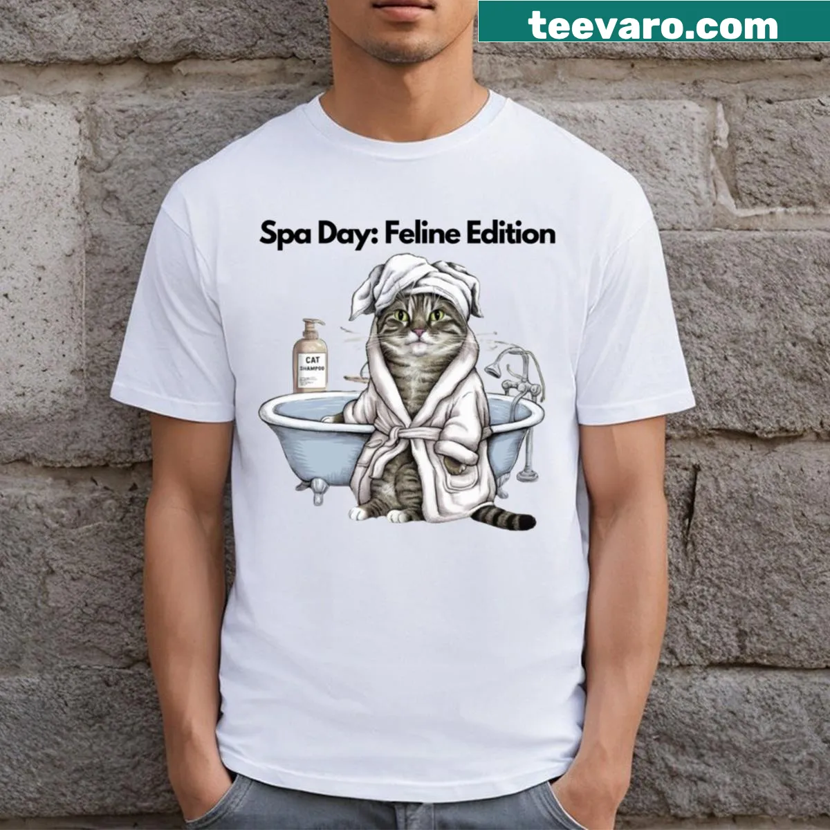 Humorous fishing-themed T-shirt with funny saying for men — on a men's t-shirt