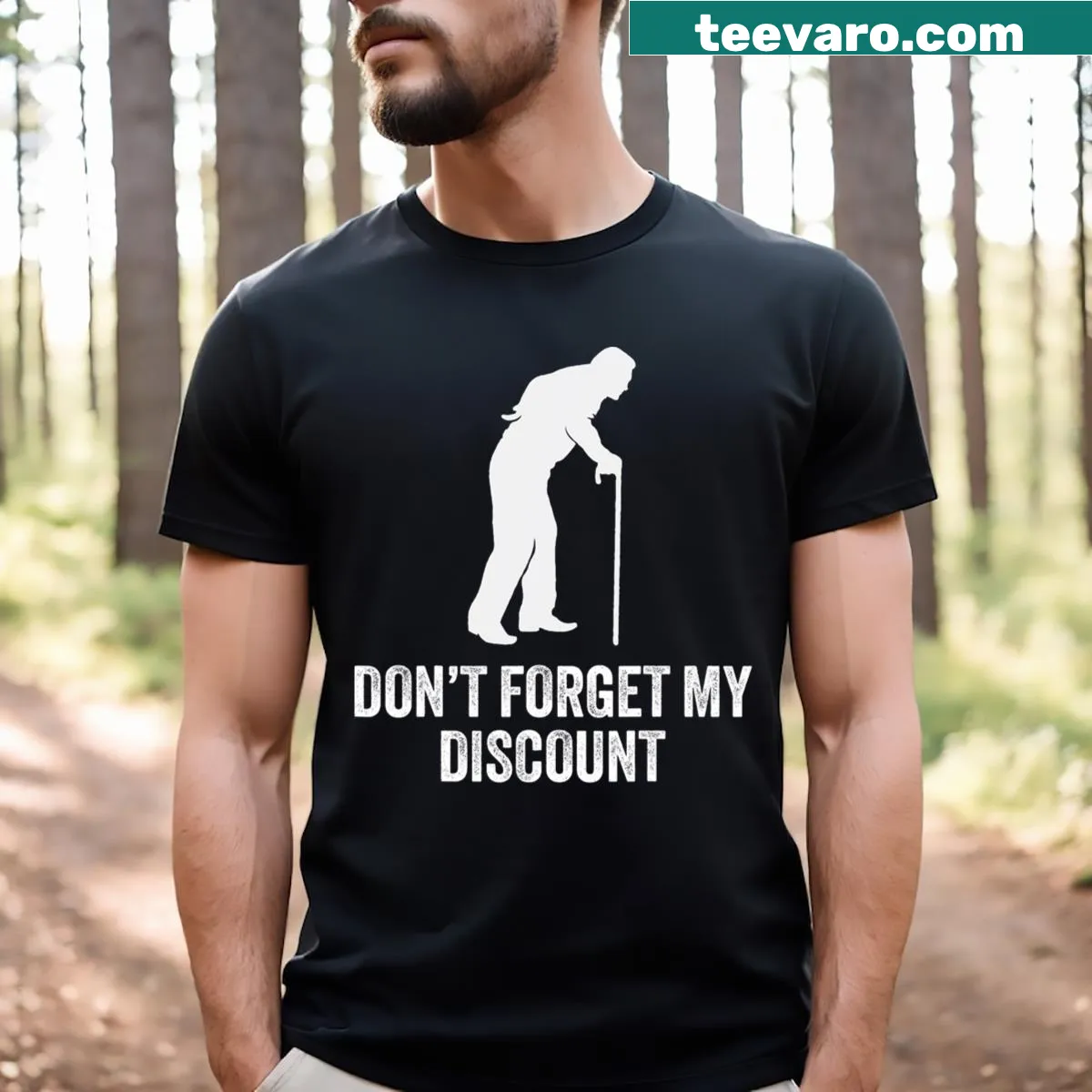 Humorous shirt for older men celebrating a birthday — on a men's t-shirt