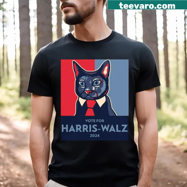 Harris Walz 2024 T-shirt showing support for candidates
