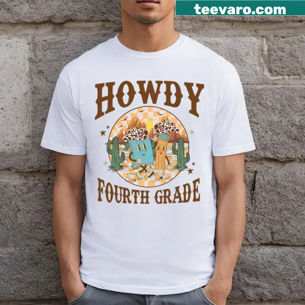 Western-themed kids t-shirt for fourth graders