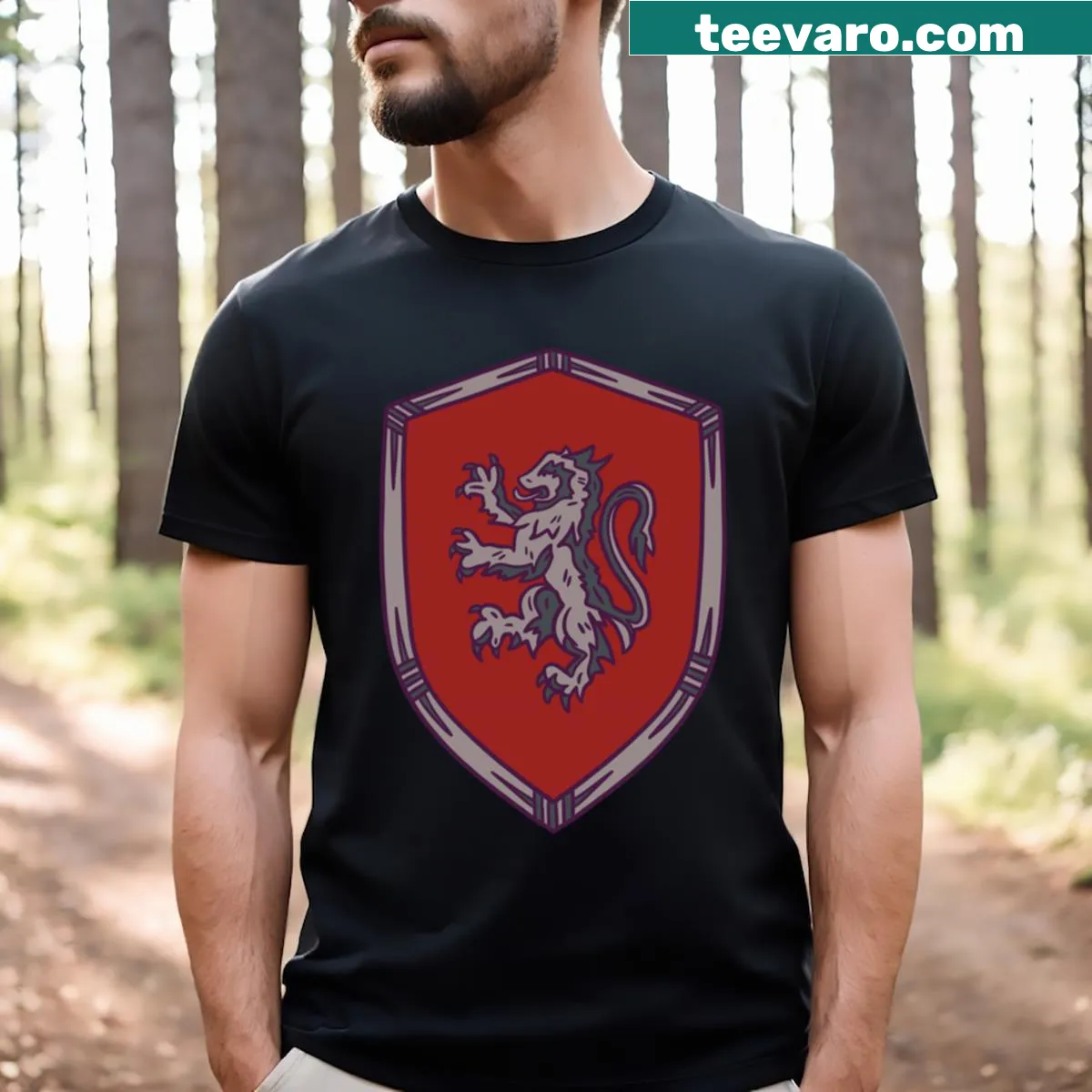 Gryffindor logo t-shirt for fans of the wizarding world — on a men's t-shirt