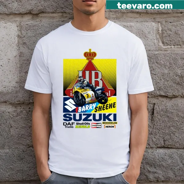 Vintage motorcycle logo on a T-shirt