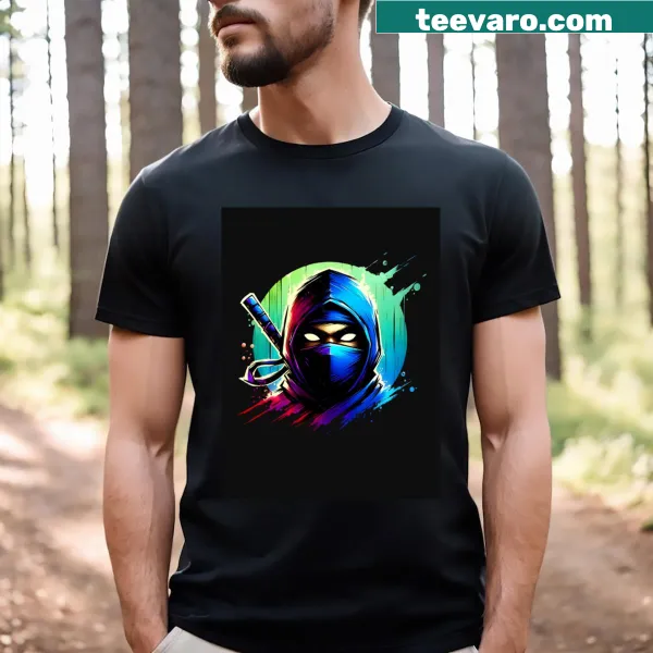 Neon Ninja t-shirt with graphic that glows under blacklight
