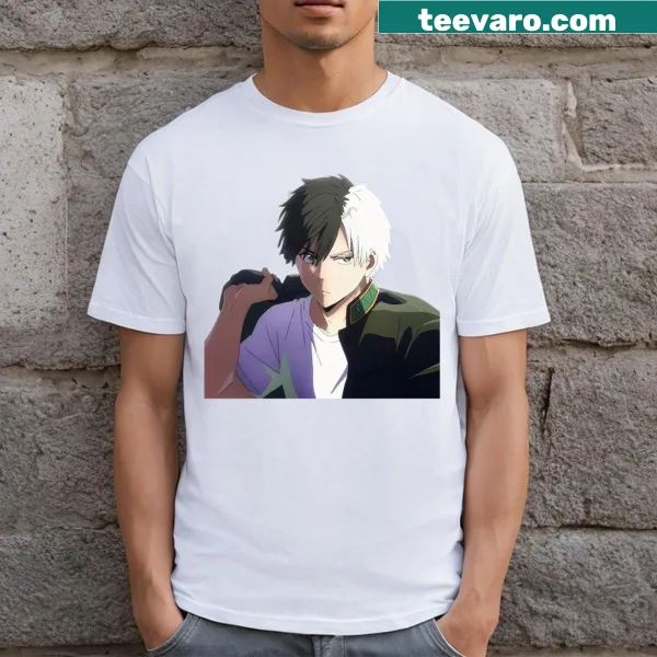 Minimalist silhouette T-shirt featuring a serene nature scene with cherry blossoms
