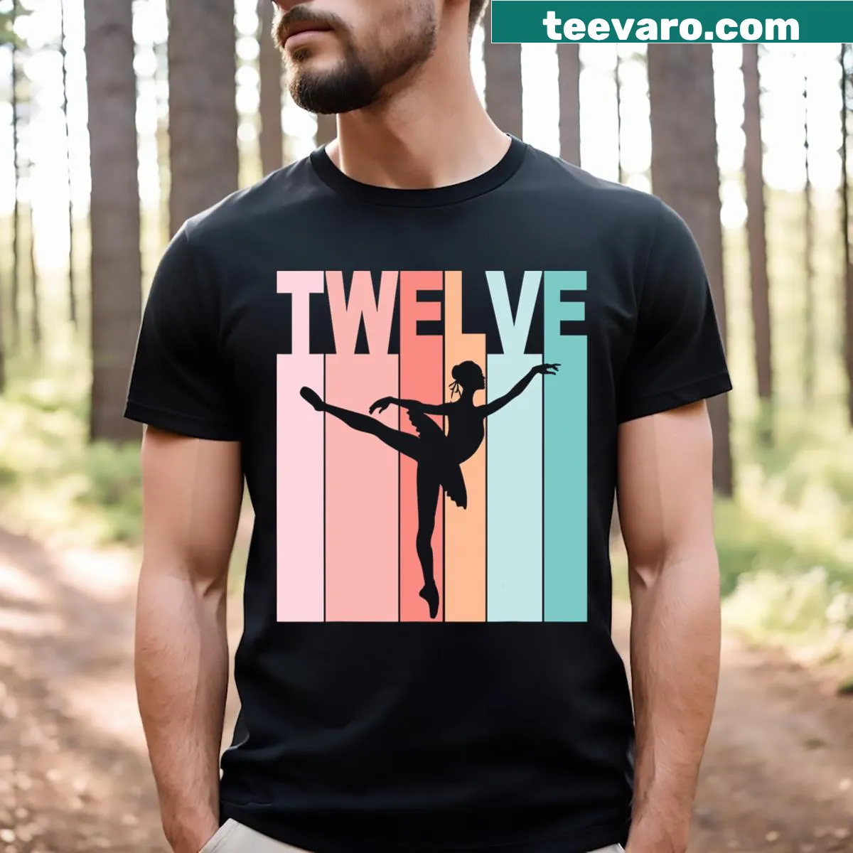 Ballet dancer illustration on a birthday t-shirt — on a men's t-shirt