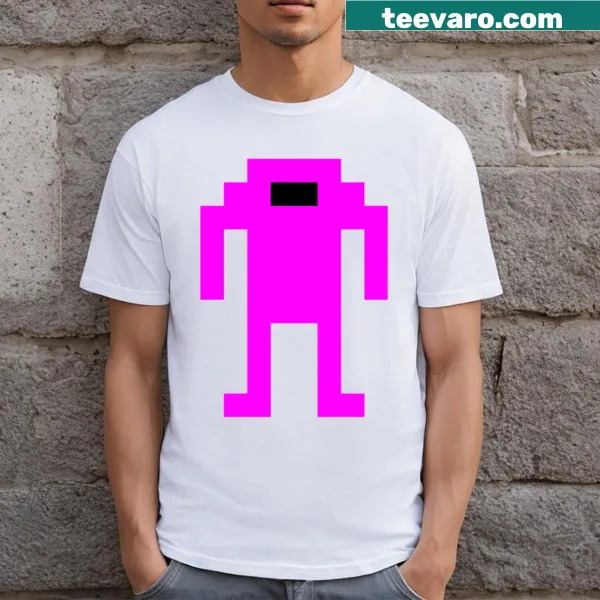 Bold robot graphic t-shirt in edgy typography style