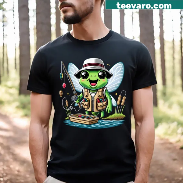 Funny Dad t-shirt with cicada fishing design