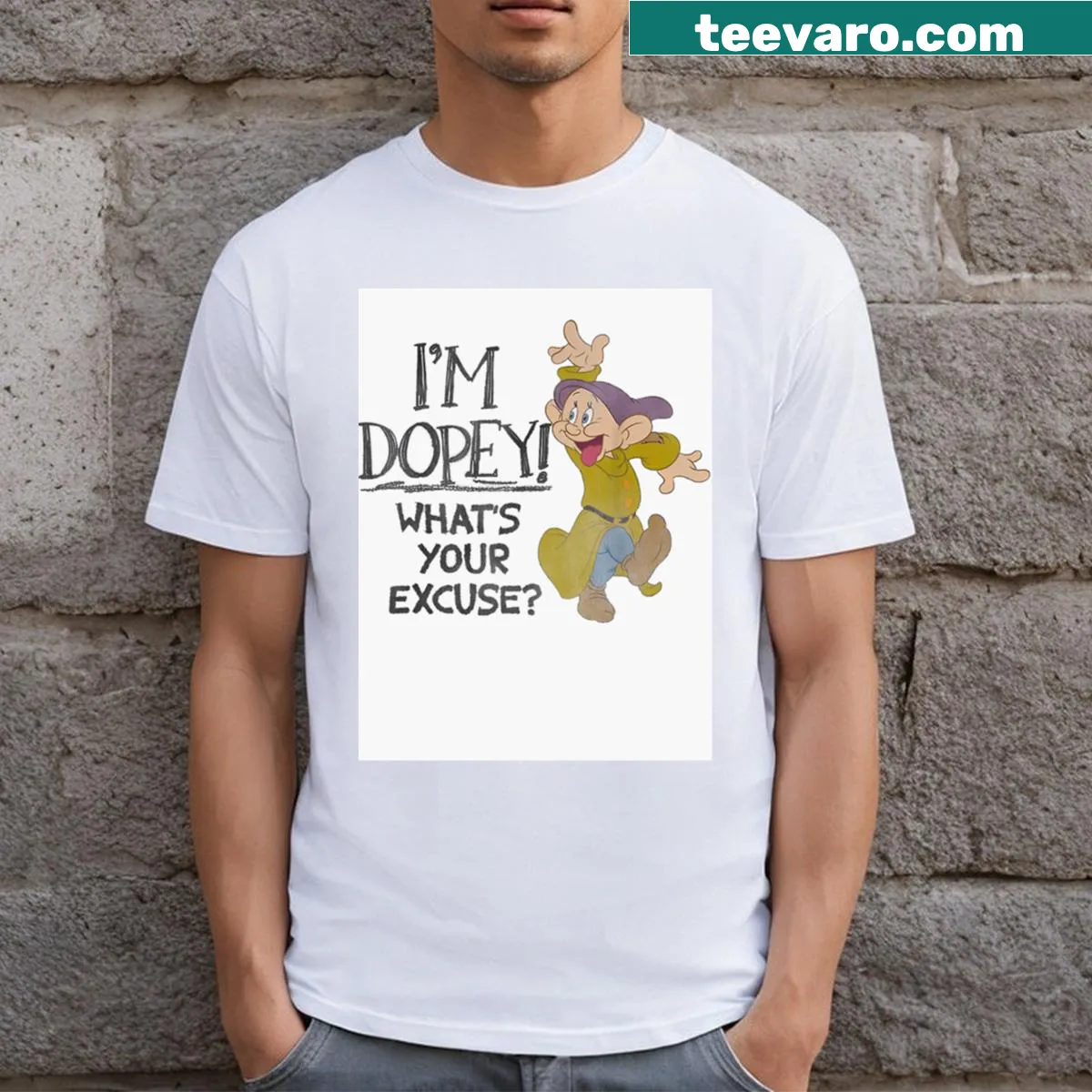 Vintage T-shirt with animated movies logo design — on a men's t-shirt