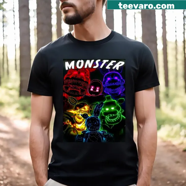 Five Nights At Freddy's themed t-shirt featuring iconic game imagery