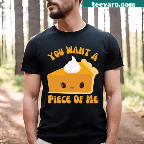 Humorous Thanksgiving pie graphic t-shirt with witty text