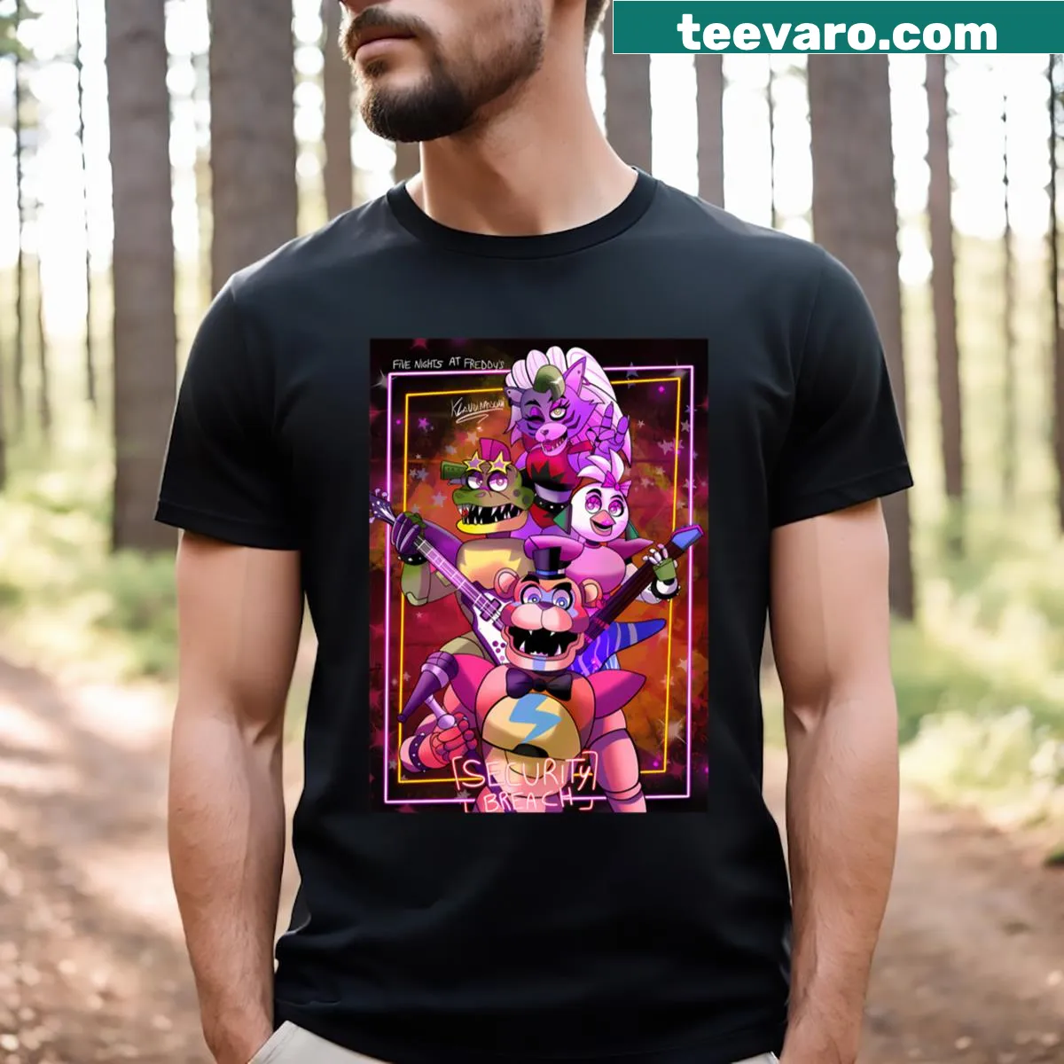 T-shirt featuring vintage gaming and movie graphics in a humorous design — on a men's t-shirt