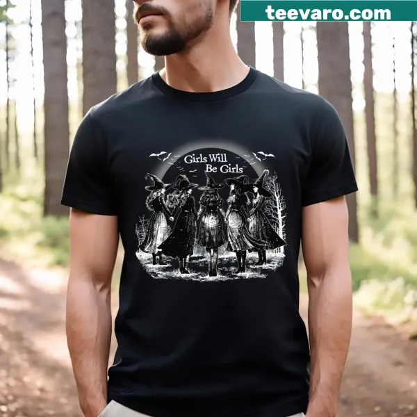 Spooky season witch-themed Halloween T-shirt for women