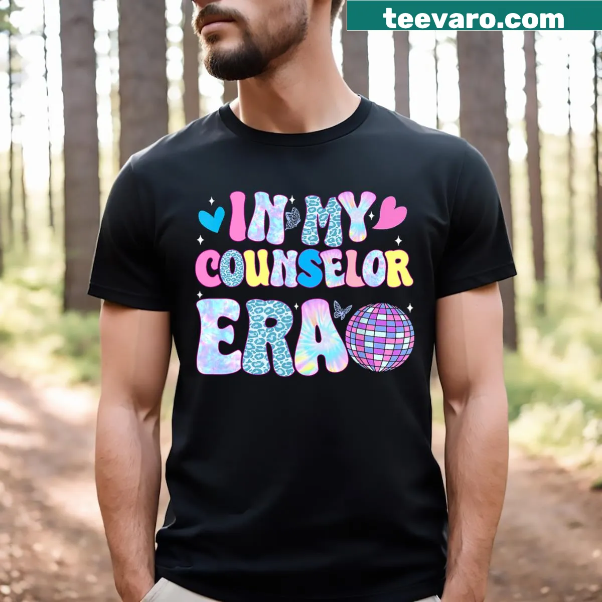 Inspirational T-shirt for school counselors with motivational text — on a men's t-shirt