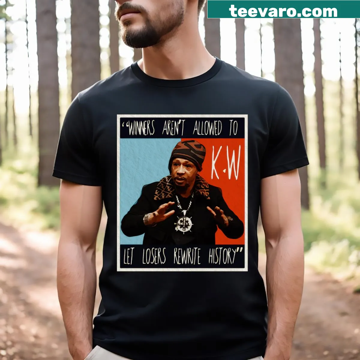 Katt Williams Winners Losers pop art graphic t-shirt — on a men's t-shirt