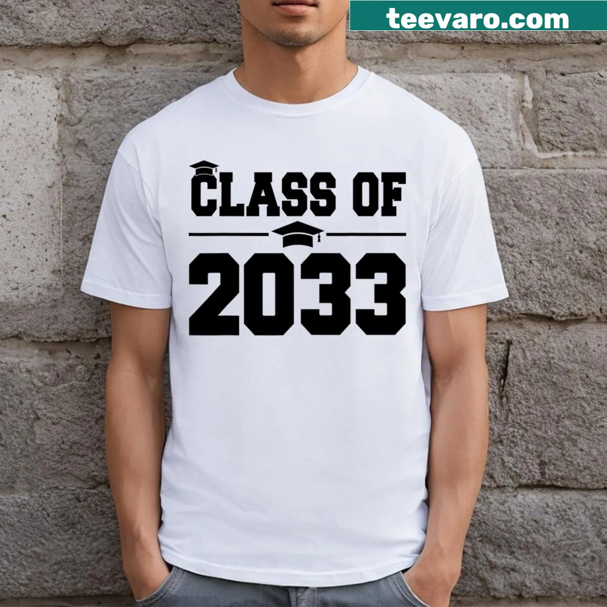 First Day of School Class of 2033 design on a kids t-shirt — on a men's t-shirt