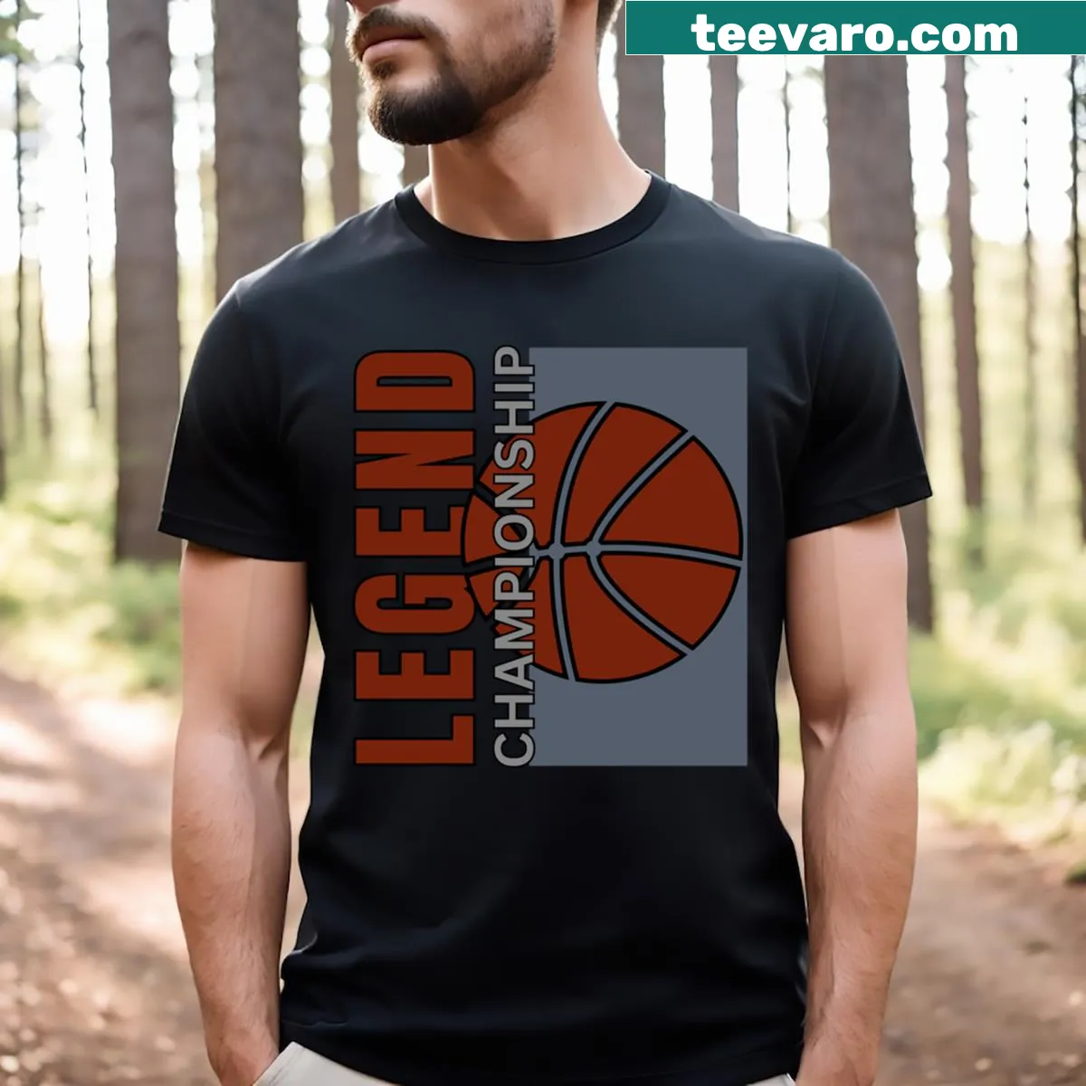 Championship Legend T-shirt — on a men's t-shirt