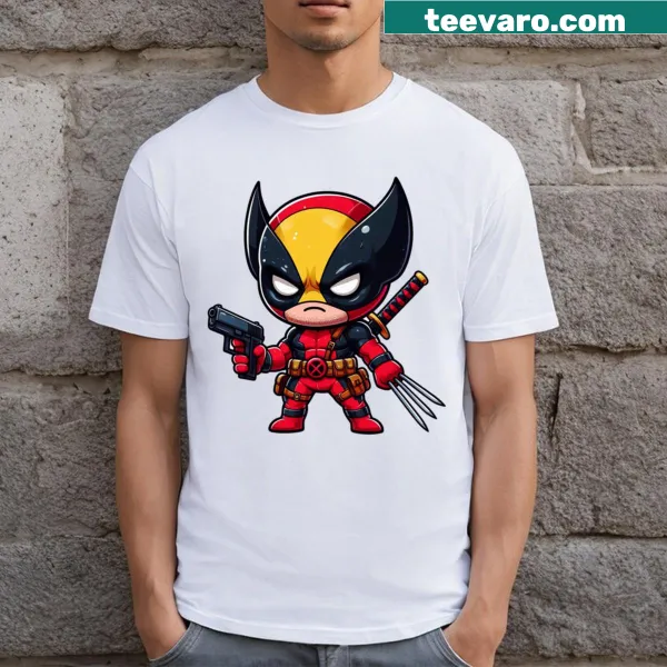 Vintage t-shirt featuring characters Logan and Wade