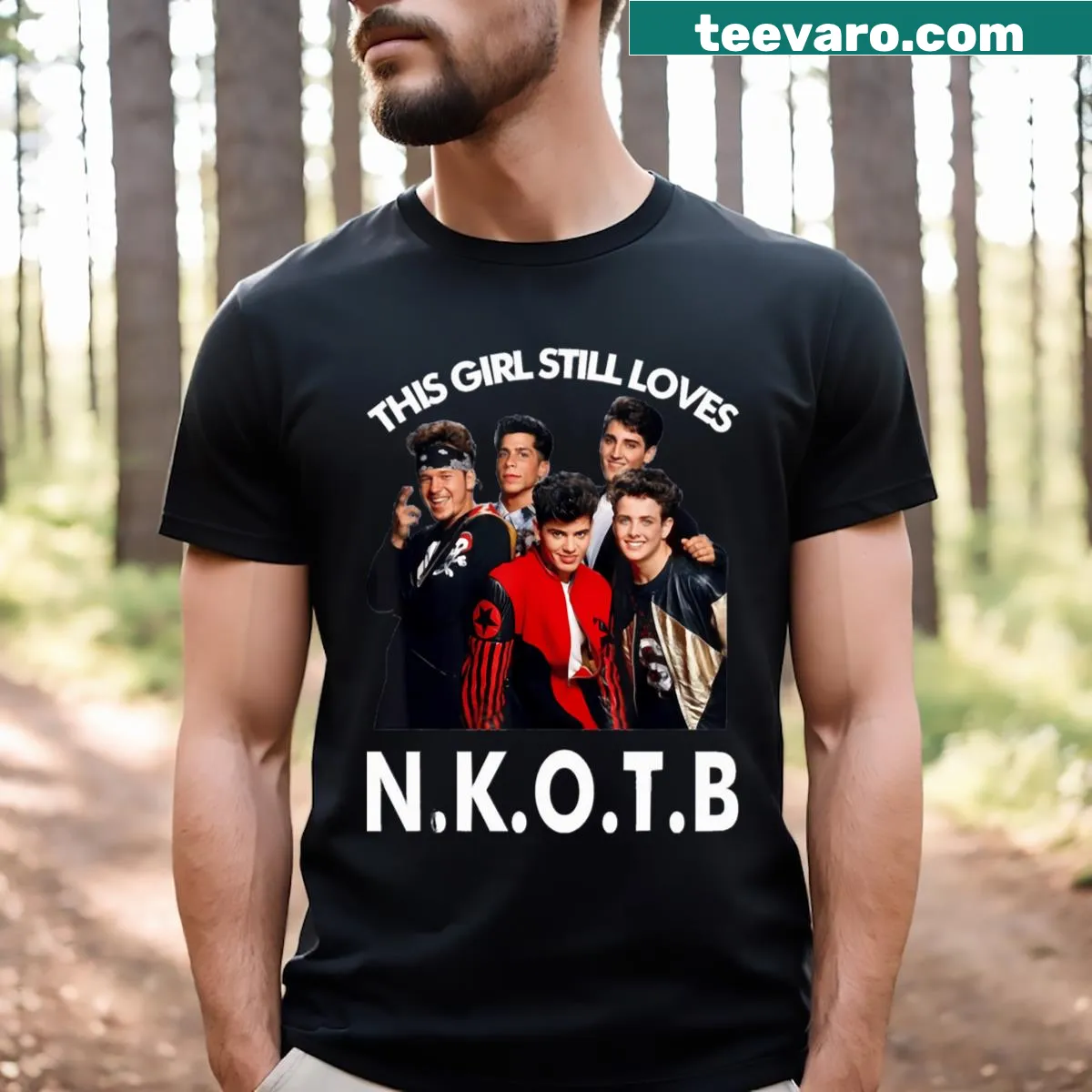 Vintage album logo T-shirt with a distressed look, perfect for music lovers — on a men's t-shirt