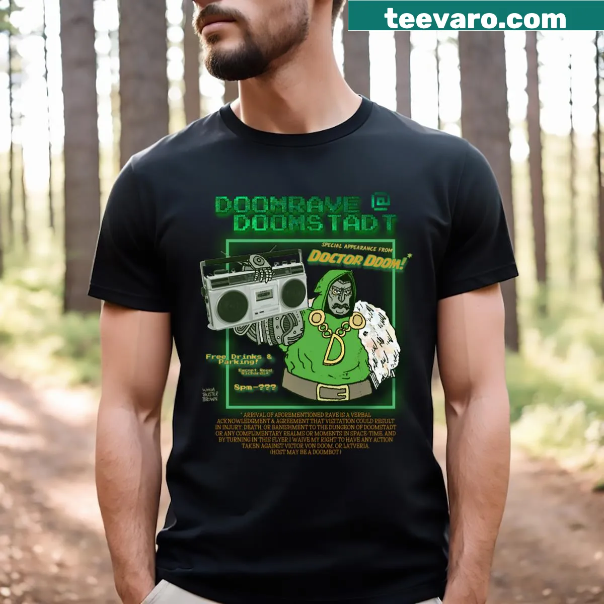 Vintage movie and comics t-shirt with classic logo — on a men's t-shirt