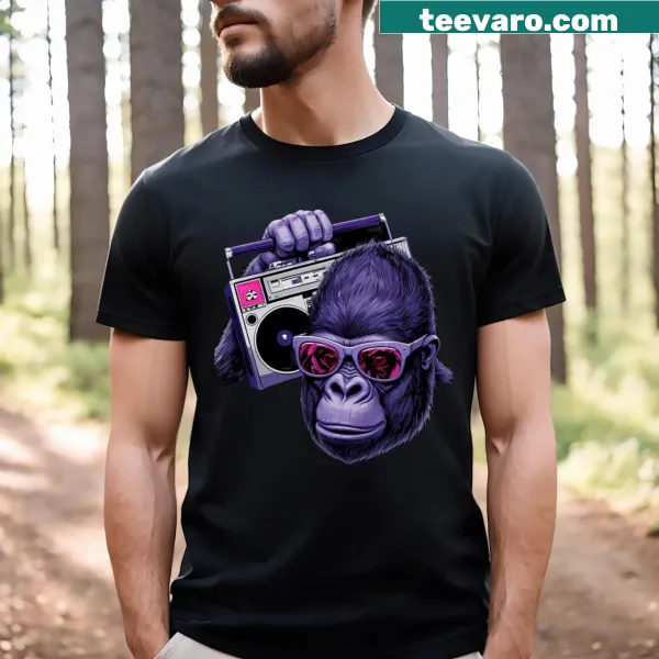Whimsical music-themed t-shirt with a playful design