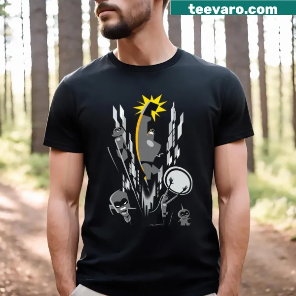 Cartoon logo graphic T-shirt for kids featuring movie themes